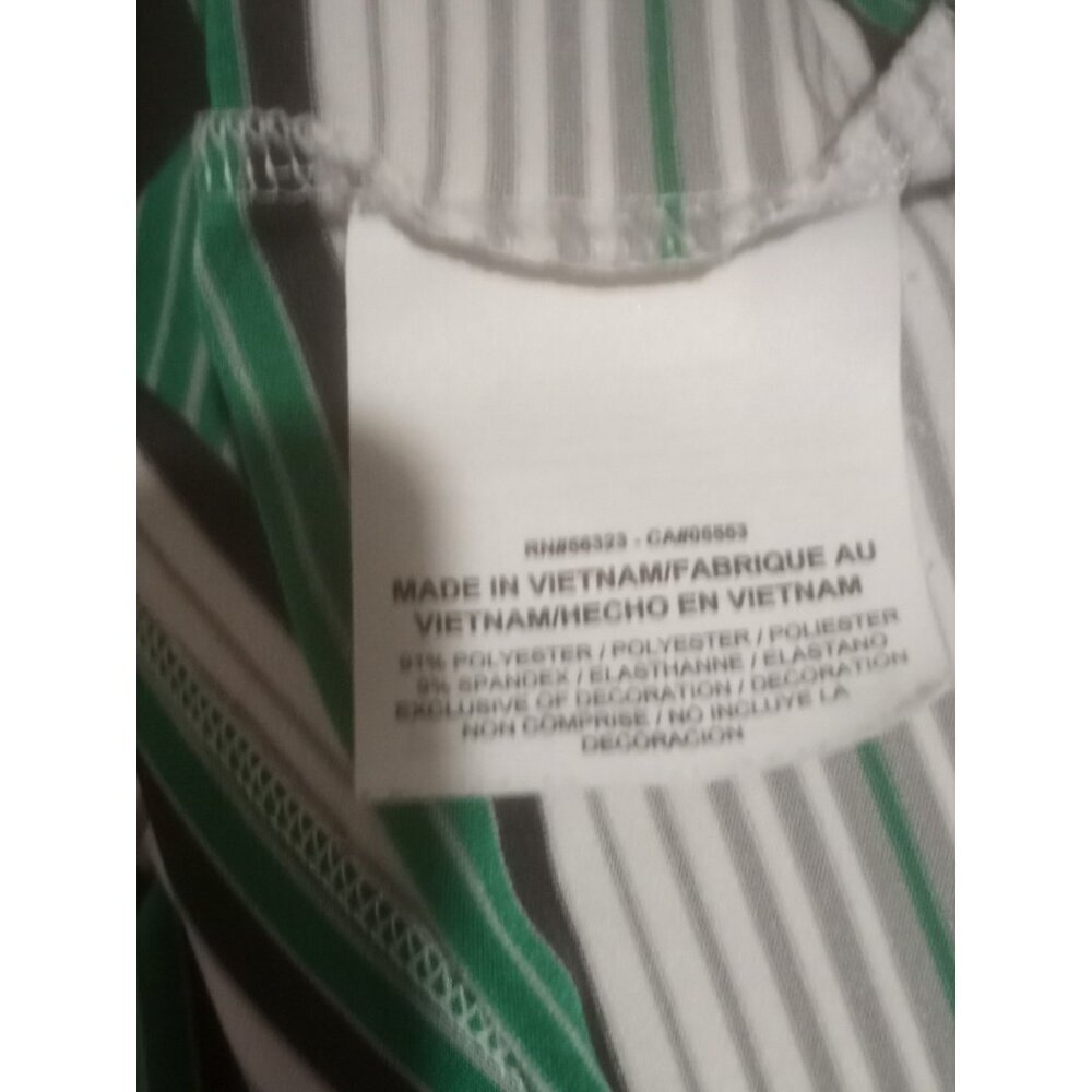 Nike Golf Tour Performance Green Gray Striped Dri Fit Casual Polo Shirt Large L - Picture 11 of 14